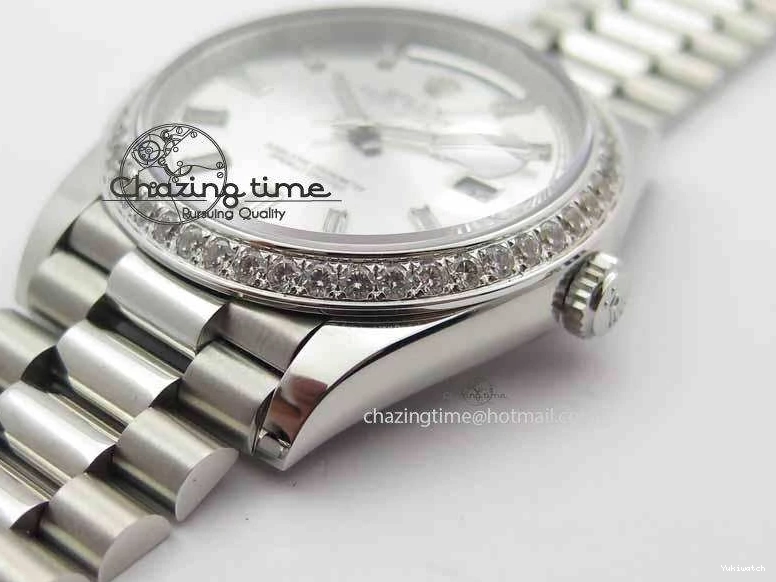 Bracelet 40mm SS ETA2836 On Diamond Silver Bezel Edition BP Dial Maker Day SS Best Date 0522